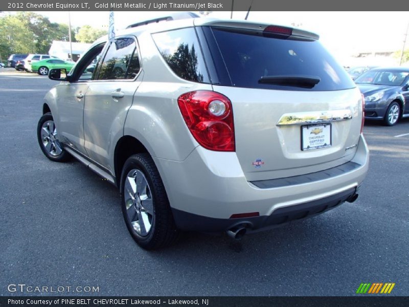 Gold Mist Metallic / Light Titanium/Jet Black 2012 Chevrolet Equinox LT