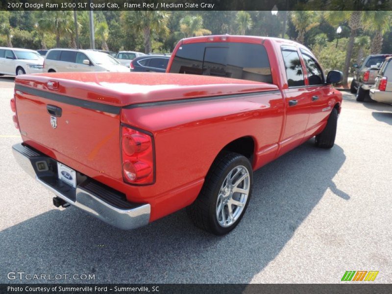 Flame Red / Medium Slate Gray 2007 Dodge Ram 1500 SLT Quad Cab