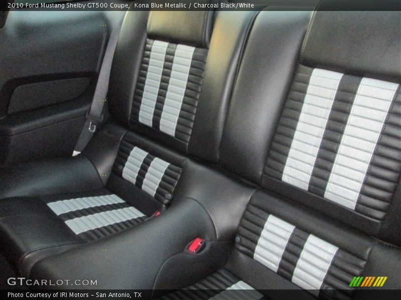 Kona Blue Metallic / Charcoal Black/White 2010 Ford Mustang Shelby GT500 Coupe