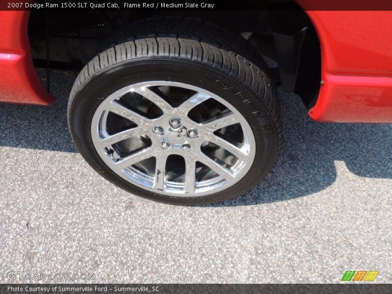 Flame Red / Medium Slate Gray 2007 Dodge Ram 1500 SLT Quad Cab