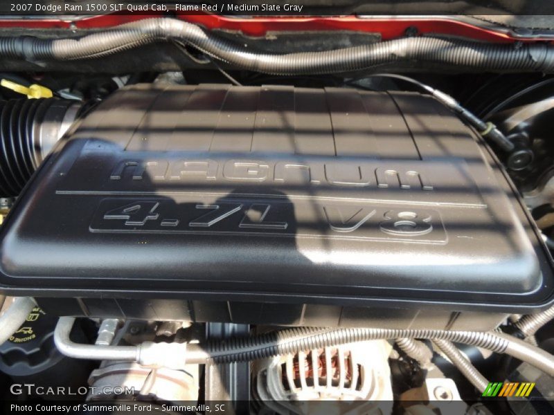 Flame Red / Medium Slate Gray 2007 Dodge Ram 1500 SLT Quad Cab