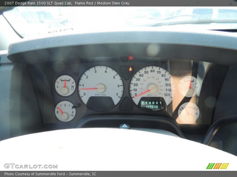 Flame Red / Medium Slate Gray 2007 Dodge Ram 1500 SLT Quad Cab