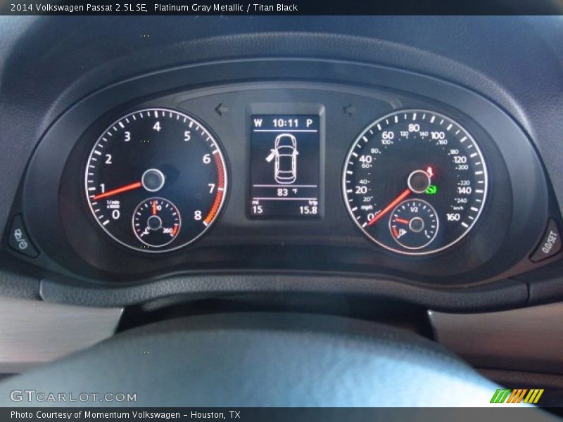 Platinum Gray Metallic / Titan Black 2014 Volkswagen Passat 2.5L SE