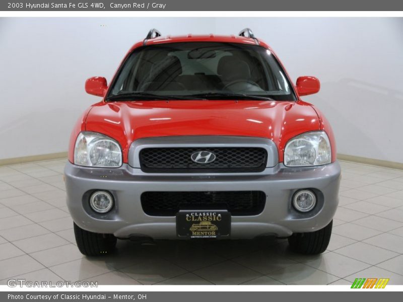Canyon Red / Gray 2003 Hyundai Santa Fe GLS 4WD