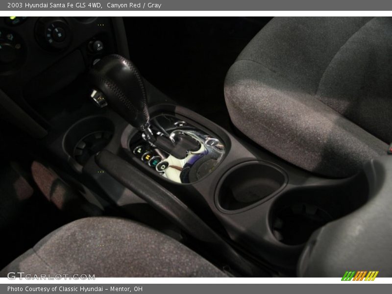 Canyon Red / Gray 2003 Hyundai Santa Fe GLS 4WD