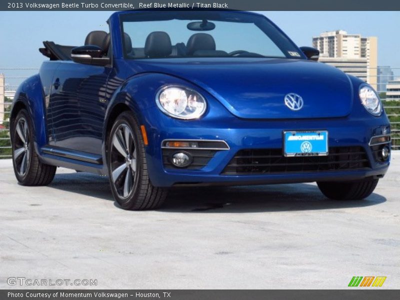 Reef Blue Metallic / Titan Black 2013 Volkswagen Beetle Turbo Convertible
