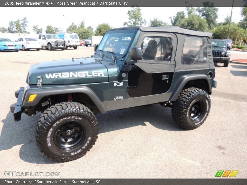 Moss Green Pearlcoat / Dark Slate Gray 2005 Jeep Wrangler X 4x4
