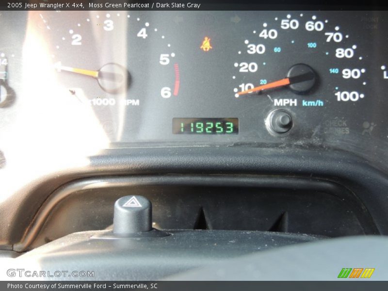 Moss Green Pearlcoat / Dark Slate Gray 2005 Jeep Wrangler X 4x4