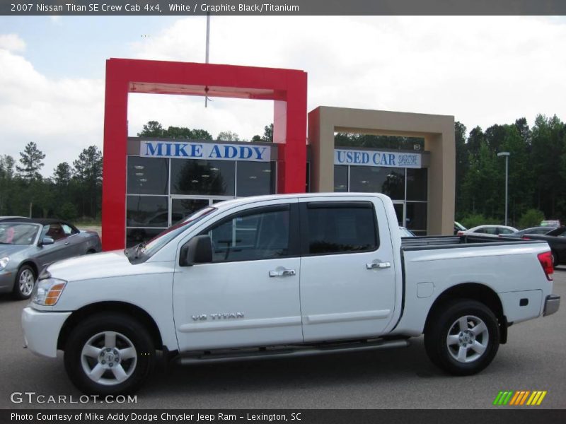 White / Graphite Black/Titanium 2007 Nissan Titan SE Crew Cab 4x4