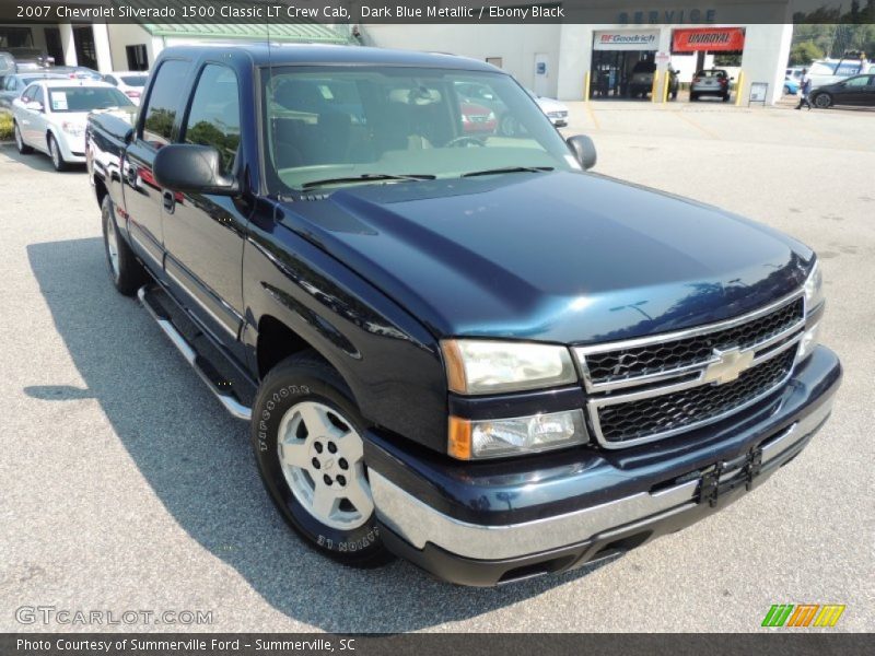 Dark Blue Metallic / Ebony Black 2007 Chevrolet Silverado 1500 Classic LT Crew Cab