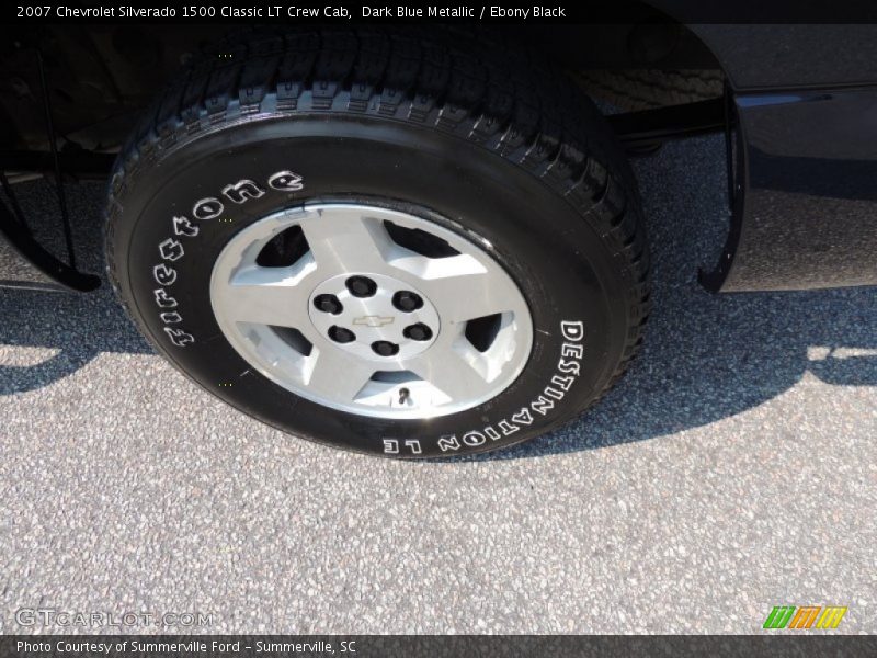 Dark Blue Metallic / Ebony Black 2007 Chevrolet Silverado 1500 Classic LT Crew Cab