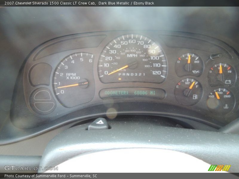 Dark Blue Metallic / Ebony Black 2007 Chevrolet Silverado 1500 Classic LT Crew Cab