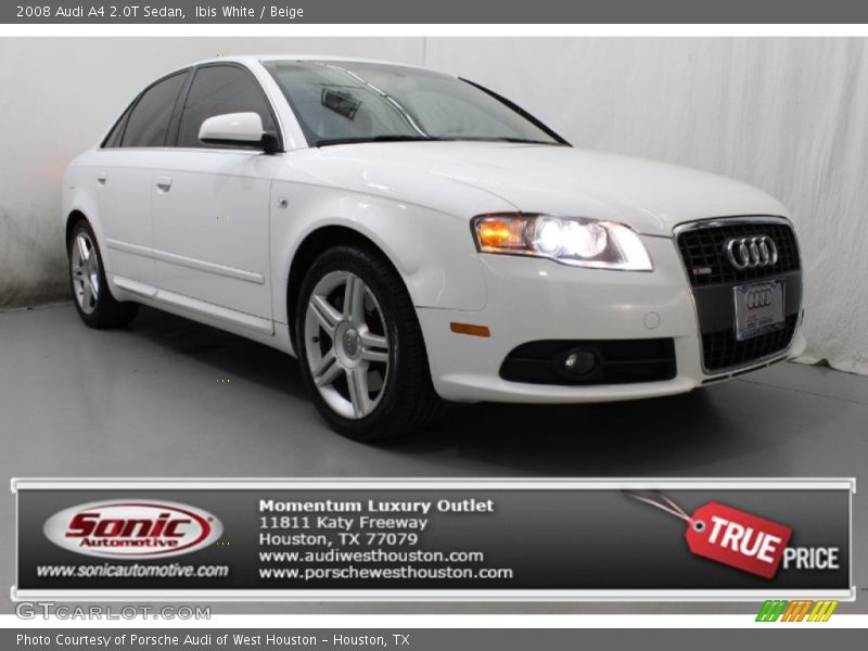 Ibis White / Beige 2008 Audi A4 2.0T Sedan
