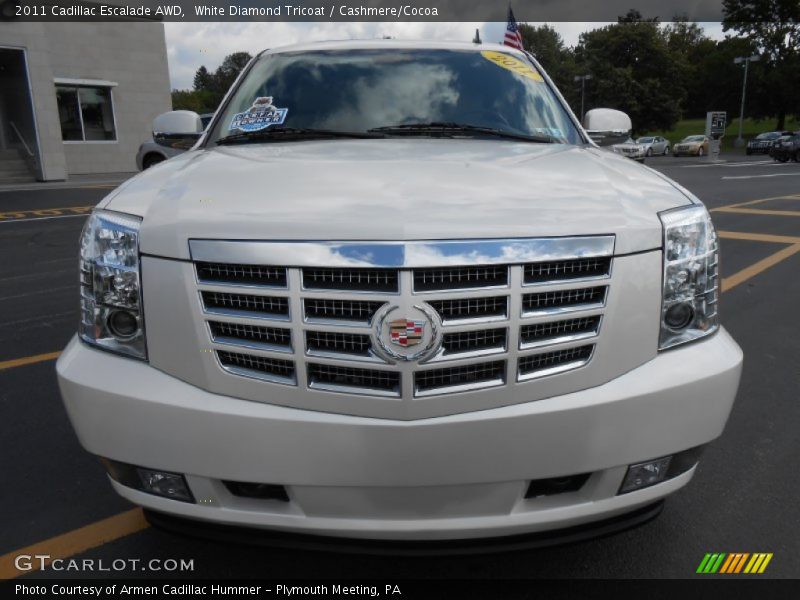 White Diamond Tricoat / Cashmere/Cocoa 2011 Cadillac Escalade AWD