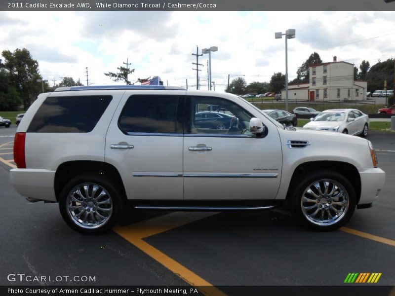 White Diamond Tricoat / Cashmere/Cocoa 2011 Cadillac Escalade AWD