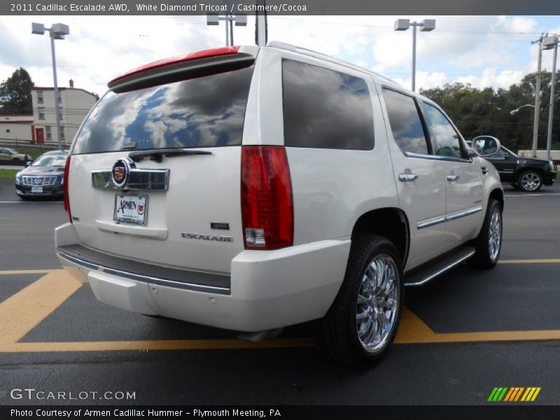 White Diamond Tricoat / Cashmere/Cocoa 2011 Cadillac Escalade AWD