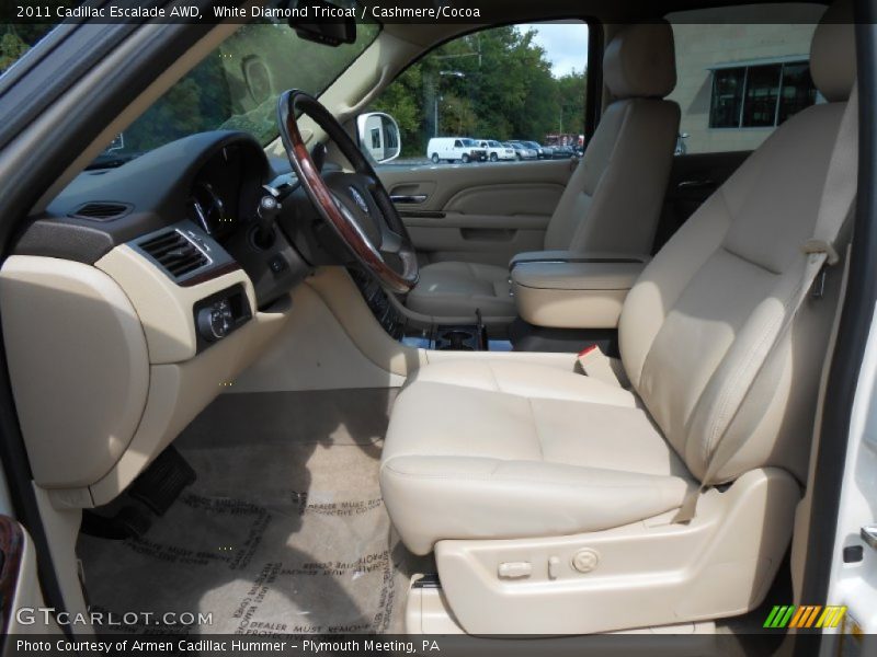 White Diamond Tricoat / Cashmere/Cocoa 2011 Cadillac Escalade AWD