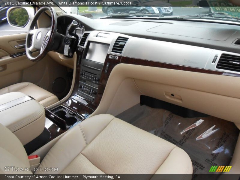 White Diamond Tricoat / Cashmere/Cocoa 2011 Cadillac Escalade AWD