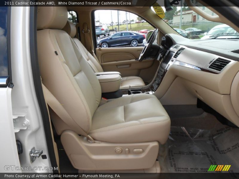White Diamond Tricoat / Cashmere/Cocoa 2011 Cadillac Escalade AWD