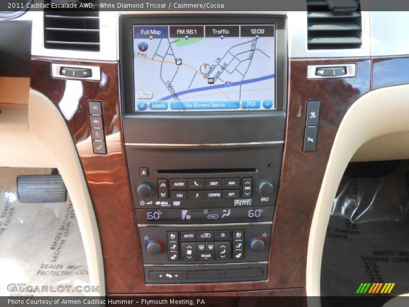 White Diamond Tricoat / Cashmere/Cocoa 2011 Cadillac Escalade AWD
