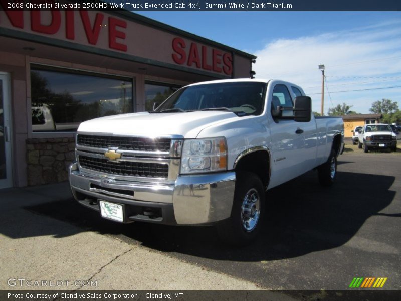 Summit White / Dark Titanium 2008 Chevrolet Silverado 2500HD Work Truck Extended Cab 4x4