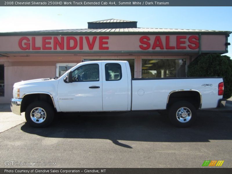 Summit White / Dark Titanium 2008 Chevrolet Silverado 2500HD Work Truck Extended Cab 4x4