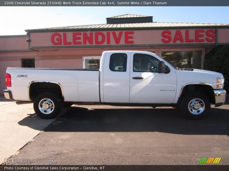 Summit White / Dark Titanium 2008 Chevrolet Silverado 2500HD Work Truck Extended Cab 4x4