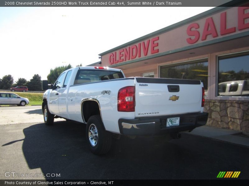 Summit White / Dark Titanium 2008 Chevrolet Silverado 2500HD Work Truck Extended Cab 4x4