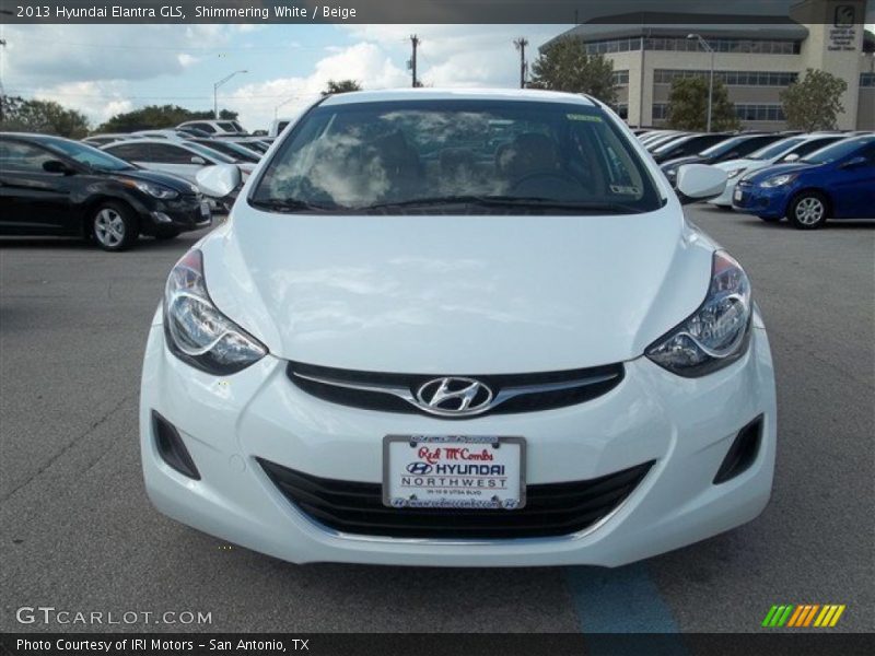 Shimmering White / Beige 2013 Hyundai Elantra GLS