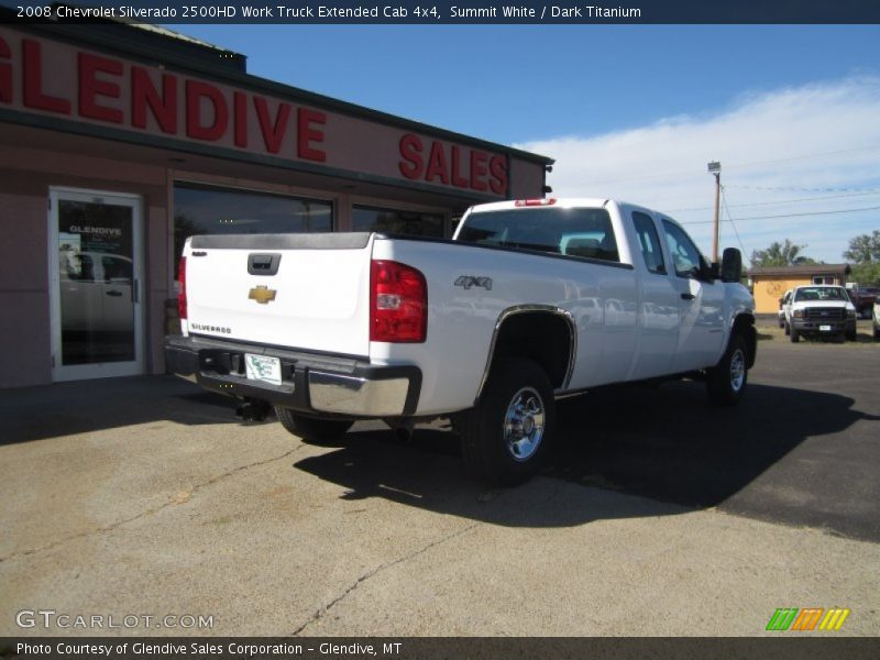 Summit White / Dark Titanium 2008 Chevrolet Silverado 2500HD Work Truck Extended Cab 4x4