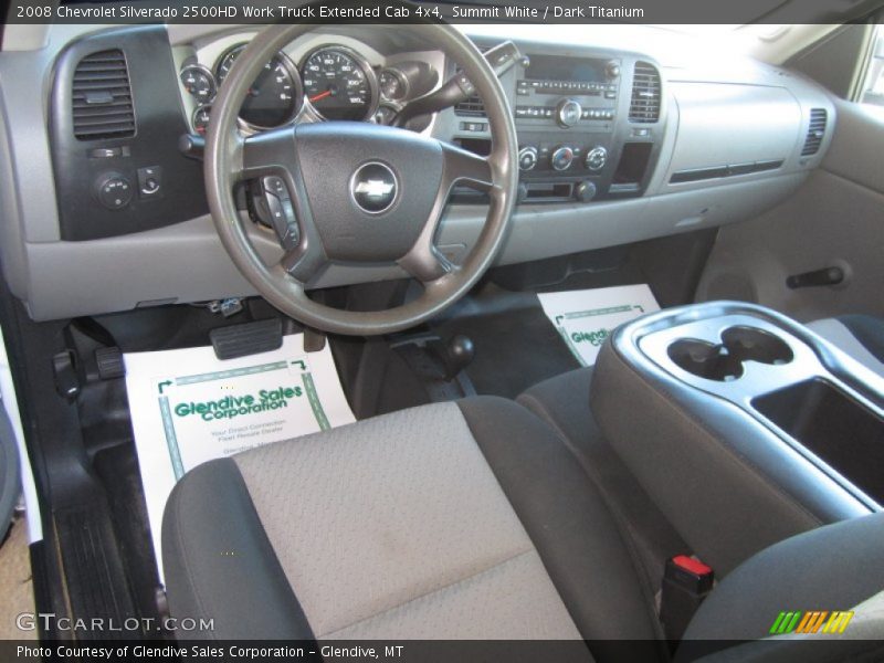 Summit White / Dark Titanium 2008 Chevrolet Silverado 2500HD Work Truck Extended Cab 4x4