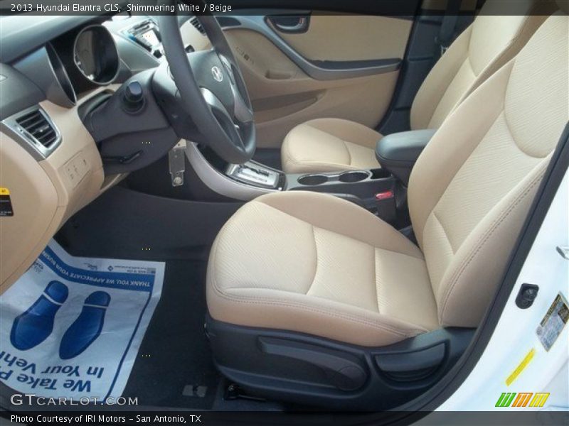 Shimmering White / Beige 2013 Hyundai Elantra GLS
