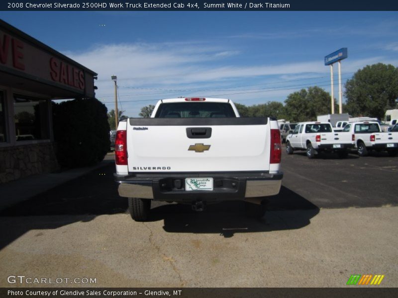 Summit White / Dark Titanium 2008 Chevrolet Silverado 2500HD Work Truck Extended Cab 4x4