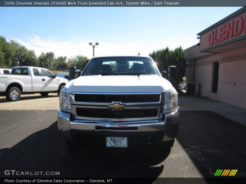 Summit White / Dark Titanium 2008 Chevrolet Silverado 2500HD Work Truck Extended Cab 4x4