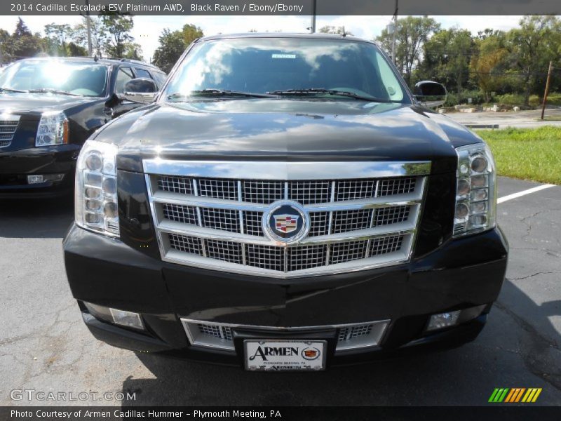 Black Raven / Ebony/Ebony 2014 Cadillac Escalade ESV Platinum AWD