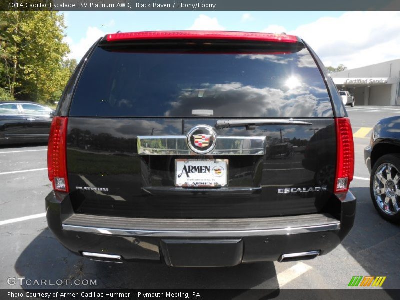 Black Raven / Ebony/Ebony 2014 Cadillac Escalade ESV Platinum AWD