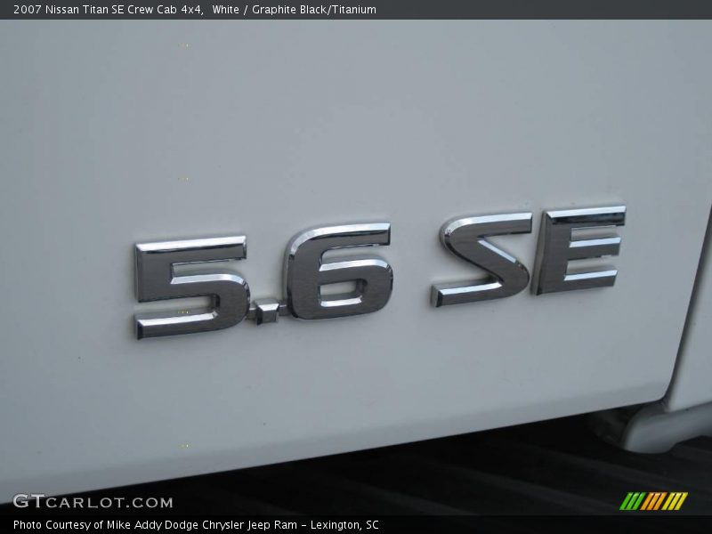 White / Graphite Black/Titanium 2007 Nissan Titan SE Crew Cab 4x4