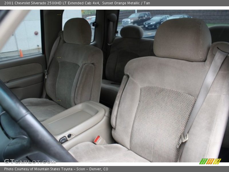 Sunset Orange Metallic / Tan 2001 Chevrolet Silverado 2500HD LT Extended Cab 4x4