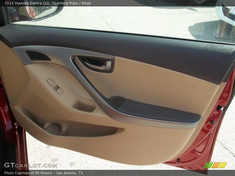 Sparkling Ruby / Beige 2013 Hyundai Elantra GLS