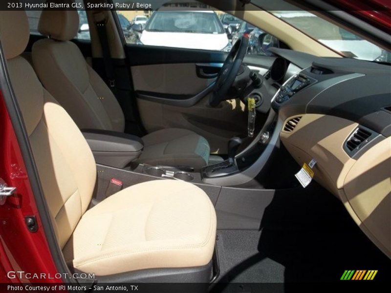 Sparkling Ruby / Beige 2013 Hyundai Elantra GLS