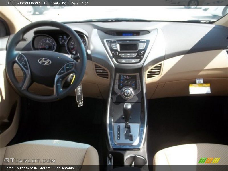 Sparkling Ruby / Beige 2013 Hyundai Elantra GLS