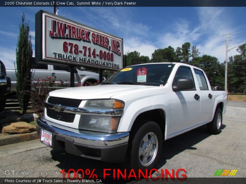 Summit White / Very Dark Pewter 2006 Chevrolet Colorado LT Crew Cab