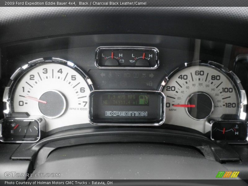Black / Charcoal Black Leather/Camel 2009 Ford Expedition Eddie Bauer 4x4