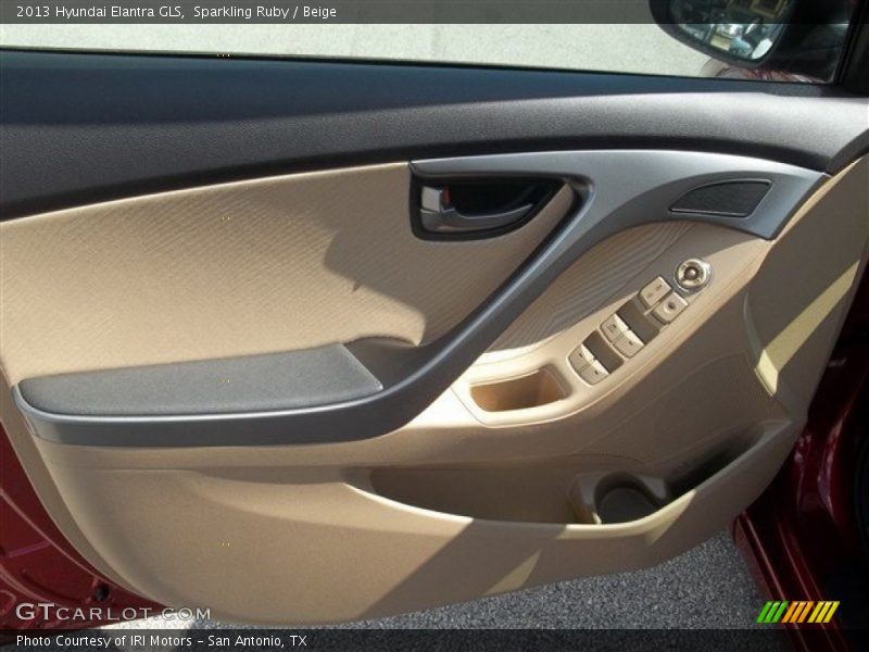 Sparkling Ruby / Beige 2013 Hyundai Elantra GLS