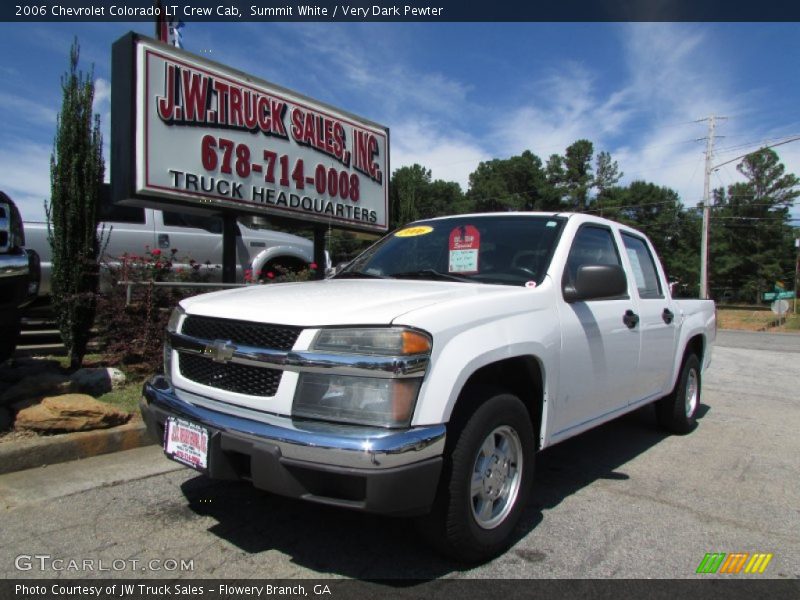 Summit White / Very Dark Pewter 2006 Chevrolet Colorado LT Crew Cab