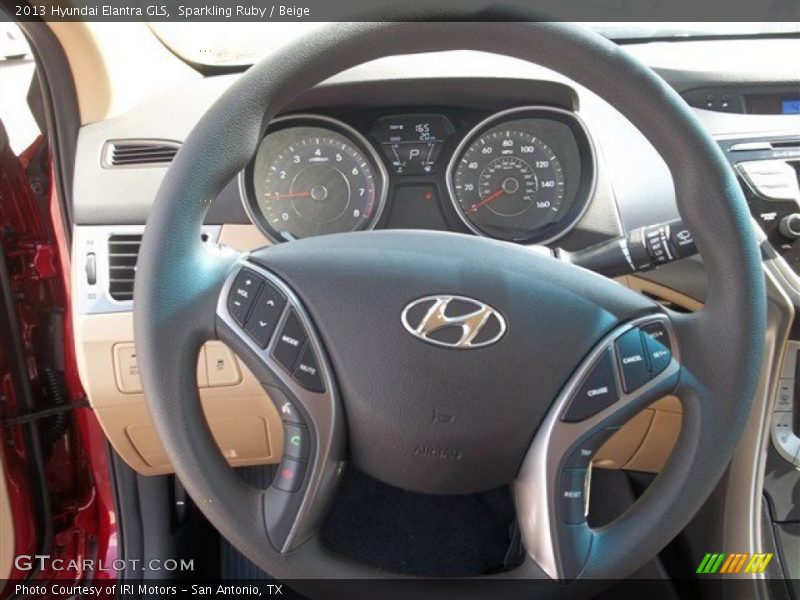 Sparkling Ruby / Beige 2013 Hyundai Elantra GLS