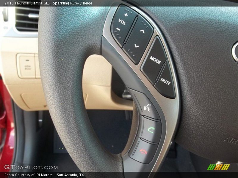 Sparkling Ruby / Beige 2013 Hyundai Elantra GLS