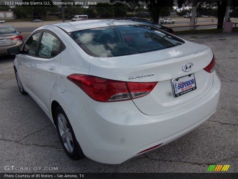 Shimmering White / Black 2013 Hyundai Elantra GLS