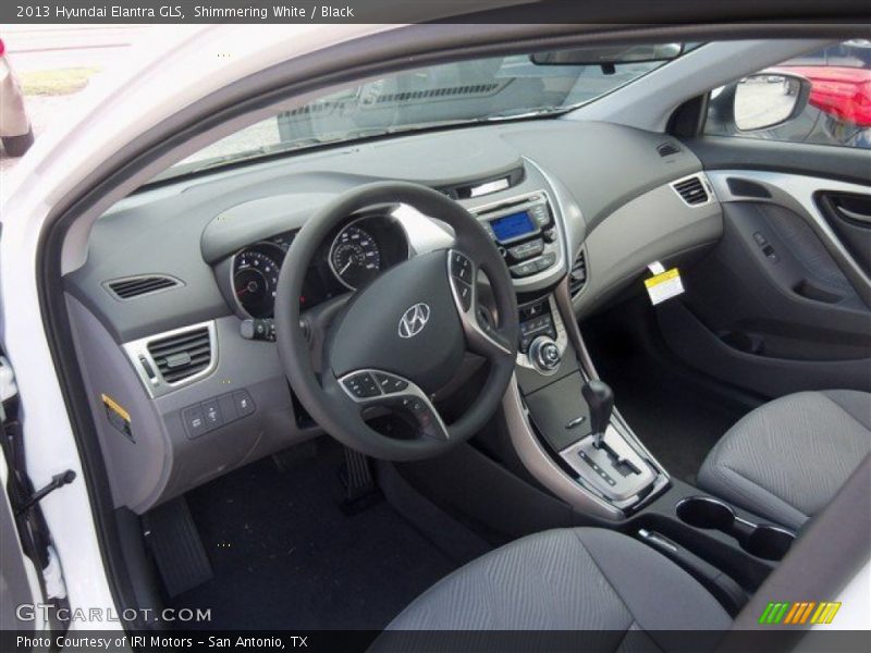 Shimmering White / Black 2013 Hyundai Elantra GLS