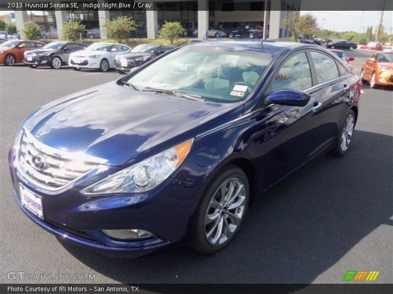 Indigo Night Blue / Gray 2013 Hyundai Sonata SE